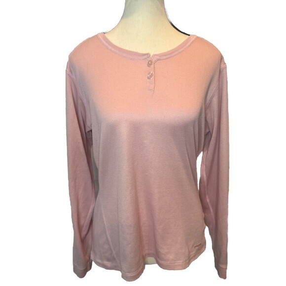 Patagonia Tops - Women’s Patagonia Apilene PINK w/Buttons Knit Long Sleeve Top Shirt Polyester L